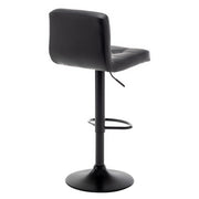 Set of 3 Black Bar Stools, Chicago, Faux Leather, swivel, height adjustable
