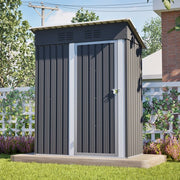 5x3 FT Metal Garden Shed, Ventilated Tool Storage, Weatherproof Lockable Unit UK