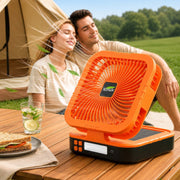Kehot Camping Fan 90° Oscillating Foldable Solar USB-C LED Light Power Bank