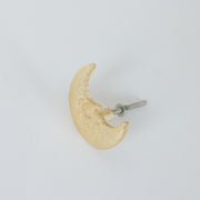 Gold Crescent Moon Drawer Knob handle upcycling home decor astrology