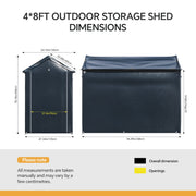 4 x 8FT Garden Storage Shelter Bike Shed Log Store Motorbike Moped Scooter Cover