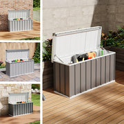 Metal Storage Sheds Waterproof Lockable Garden Deck Box Storage Container Box
