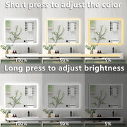 Illuminated Bathroom Mirror With LED light Bluetooth Shaver Socket Demister