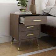 6 Drawer Chest Of Drawers & Pair of 3 Drawer Bedside Tables - Oslo Dark Wood Ran