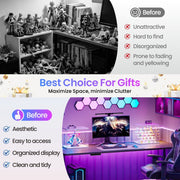 LED Glass Door Display Case RGB Music Sync 5-Tier Adjustable Figure Showcase