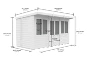 Total Sheds Pent Summer House Various Sizes Pressure Treated UK Manufactured
