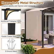 305x242cm Retractable Garden Pergola Sun Shade Canopy