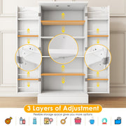 120cm Kitchen Pantry Cupboard Freestanding Larder Storage Cabinet with