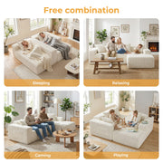 JUMBO CORD MODULAR L SHAPE CORNER SOFA 4 SEATER FURNITURE SETTEE SUITE POUFFE UK