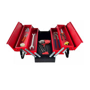 Metal Cantilever Toolbox Heavy Duty 5 Tray Toolbox Storage Tool Box 43x22x21cm
