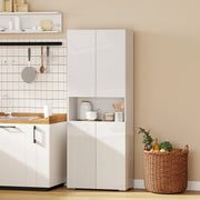 180cm Tall Kitchen Cupboard, Pantry Storage Cabinet, High Gloss White