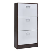 3 Drawer Shoe Cabinet Storage Cupboard Wooden Stand Rack Organiser Footwear Unit