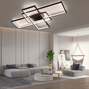 Pendant Lamp Ceiling Lights Room Chandelier Living Light Black Frame with Remote