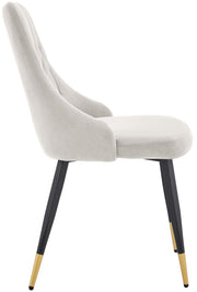 4 Velvet Dining Chairs Gold Tip Legs Beige Grey Blue Black velvet luxury