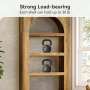 5-Tier Modern Arched Bookshelf,70.8
