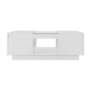White Coffee Table !SALE! High Gloss LED RGB Storage Drawers 100cm Modern