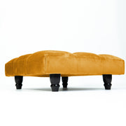 Large Square Footstool Coffee Table Upholstery Fabric Footstools Matching Button