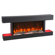 2kw Wall Mounted Electric Fireplace Fire Suite with 12 Colours LED Flame Effect