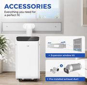 AUX 3-in-1 Mobile Air Conditioner 12000 BTU Window Kit Included Non Inverter🚚💨