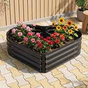 Heart Shaped Galvanized Raised Garden Bed Outdoor for Vegetables Flowers Herbs