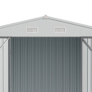 10 x 12 FT Galvanised Metal Steel Sheds Garden Storage Shed Ventilation w/ Door
