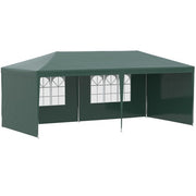6m x 3m Garden Gazebo Marquee Canopy Party Tent Canopy Patio Green