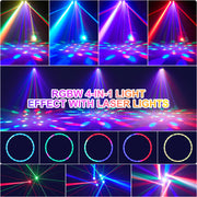 140W RGBW LED Laser Beam 4Arms Moving Head Stage Light DMX DJ Disco Party Lights