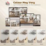 80-140 cm Folding Dining Table for 4-6 Drop Leaf Table White