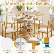 110 x 70 x 76 cm Folding Dining Table with 2 Side Panels