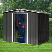 8 X 8FT Metal Shed Garden Storage Tool Bike Motorcycle shed With Free Foundation