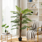 2ft-6FT Large Artificial Palm Tree Indoor Outdoor Potted Plant Home Office Decor