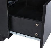 Led Coffee Table with 2 Drawer Storage, High Gloss Coffee Table for Living Room