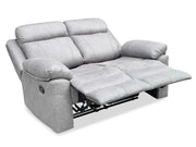 Brand New 3 Seater plus 2 Seater Recliner Sofa set Leather Suede Fabric Grey