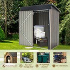 5 X 3FT Metal Garden Shed Outdoor Storage Cabinet House Box Pent Roof Lockable