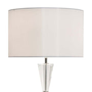 Dar Risha Crystal Glass Table Lamp Ivory Faux Silk Shade Polished Nickel 67cm