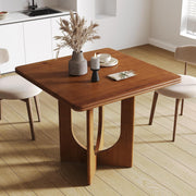 31.5-Inch Square Dining Table Modern Solid Wood Kitchen Table for 2-4 Person