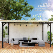 Pergola Kit Gazebo with UPF 50+ and Waterproof Polycarbonate Roof