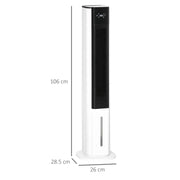Portable Air Cooler, 6L Tank Humidifier Evaporative Ice Cooling Fan (NO REMOTE)