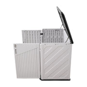 975L Max XL Large Garden Storage Shed Box Outdoor Bin Tool Multibox & Free Base
