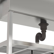 Commercial Sink Kitchen Stainless Steel Single Bowl Catering Hand Wash & Shelf