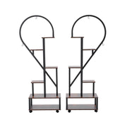 6 Tier Metal Plant Stand Heart-shape/Moon Rack Flower Pot Shelf Indoor Outdoor