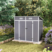 6x4 Large Plastic Shed Outdoor Garden Tools Storage House w/ Ventilation, Window