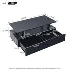 Led Coffee Table With 2 Drawer Storage, High Gloss Coffee Table For Living Room