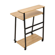 Computer Desk w/ Bottom Shelf,Rolling Study Desk PC Laptop Table for Home Office