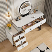 Dressing Table With LED Lights Dimmable Mirror Vanity Makeup Table 5 Drawers UK