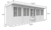 Total Sheds Pent Summer House Various Sizes Pressure Treated UK Manufactured