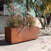 Corten Steel Rectangle Planter Garden Plants Pot Indoor Outdoor Trough Tub Box