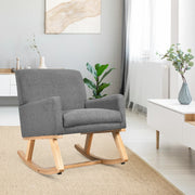 Fabric Upholstered Recliner Rocking Chair Armchair Lounge Sofa Seat Relax Rocker