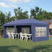 3 x 6m Heavy Duty Gazebo Marquee Party Tent with Storage Bag Blue