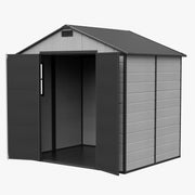 Plastic Garden Shed 8x4FT 8x6FT 8x8FT Apex Roof Outdoor Storage Sheds Tool Box